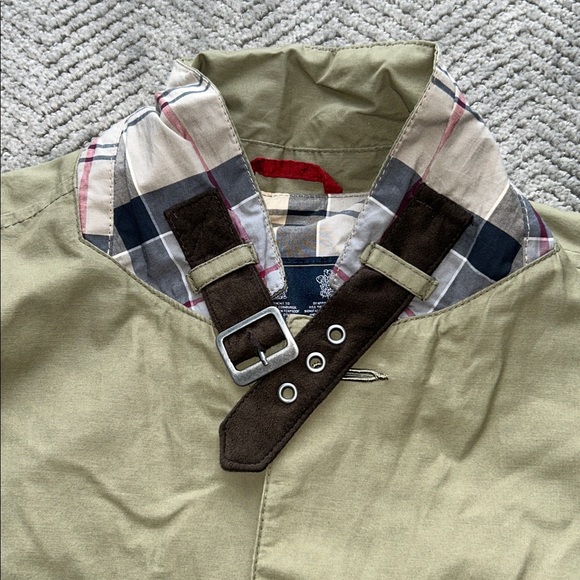 BARBOUR SANDER MEN’S DRESS TARTAN KHAKI GREEN JACKET LARGE - Picture 5 of 15